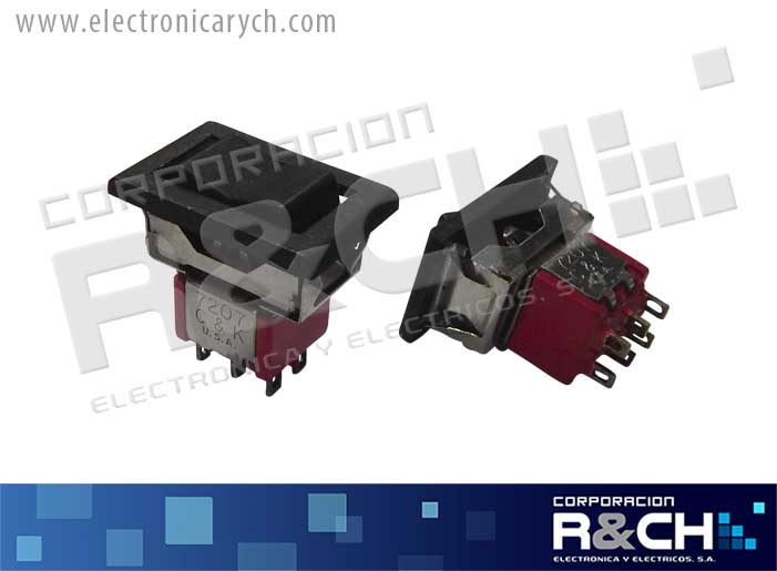 SW-7207 switch 2 polos dos tiros con enclave y push