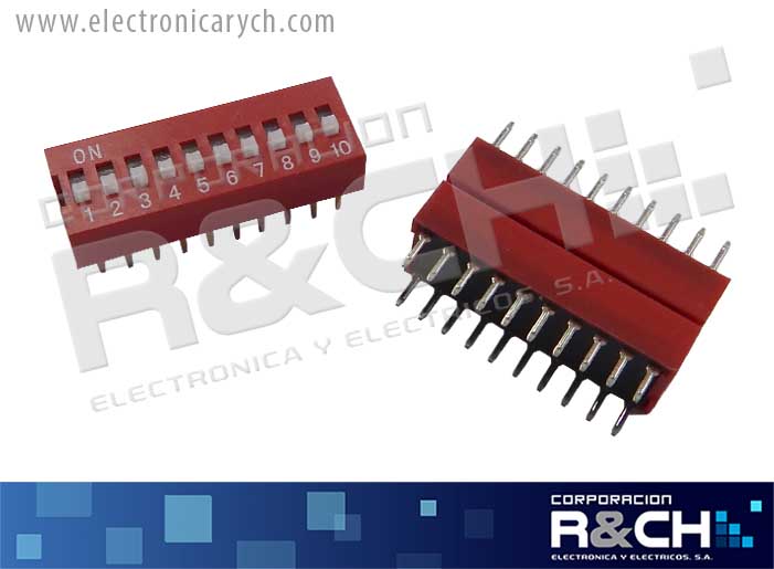 SW-DIP10 switch DIP 10 posiciones