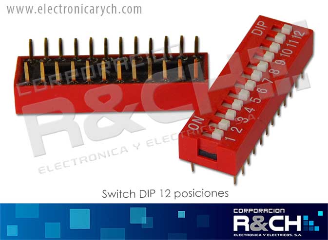 SW-DIP12 switch DIP 12 posiciones