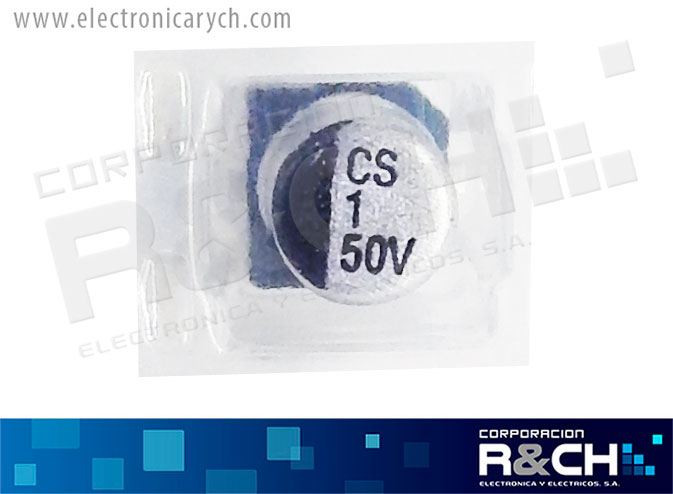 FE-SMD1UF/50 filtro electrolítico aluminio  1uF 50V SMD