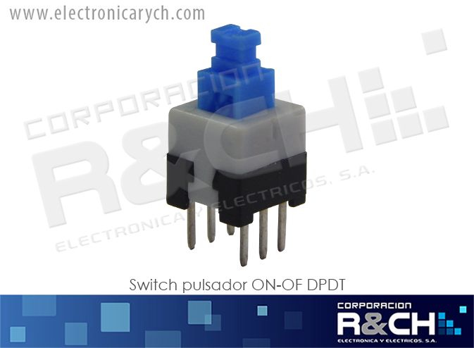 SW-6P switch pulsador ON-OF DPDT