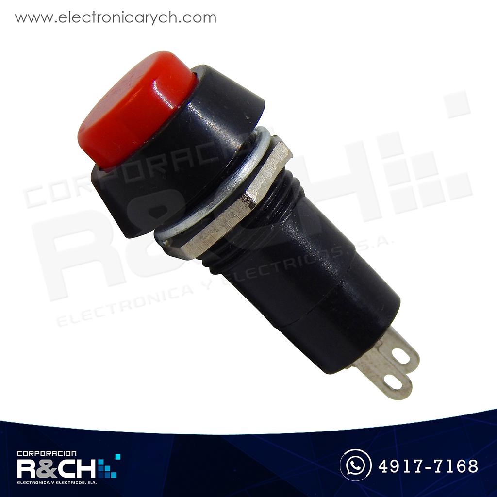 SW-P12R Pulsador Normalmente abierto 12mm rojo redondo
