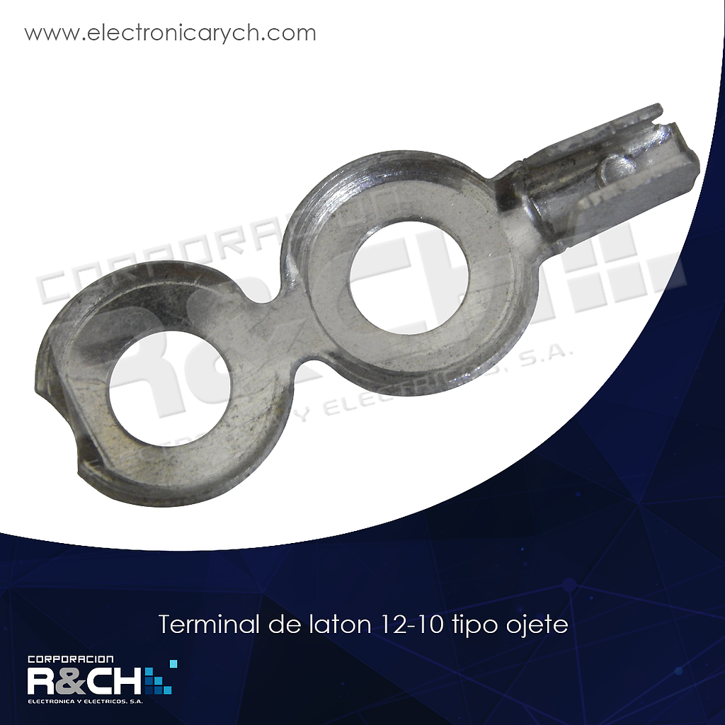 TN-L12 terminal de laton 12-10 tipo ojete