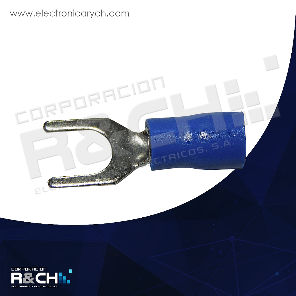 TM-26 terminal tipo U laton 16-14 azul No.10