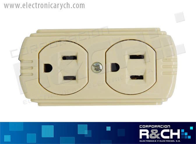 60-R02I tomacorriente doble polari