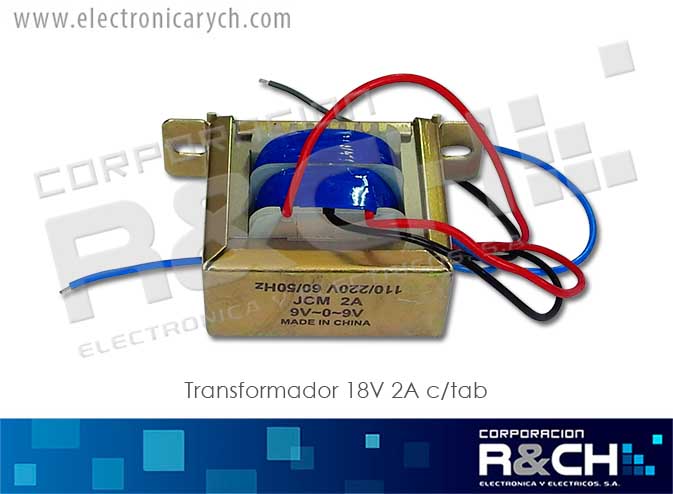 TF-18/2T transformador 18V 2A c/tab