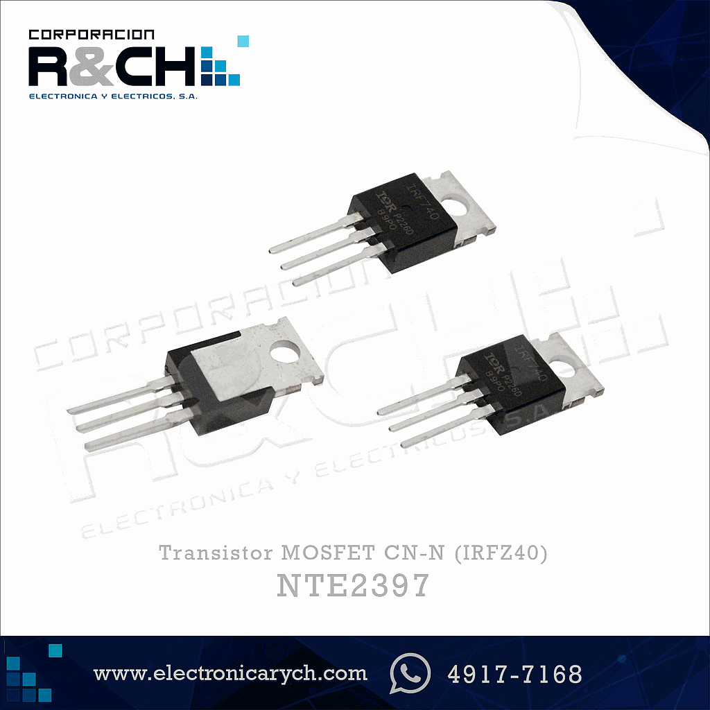NTE2397 transistor MOSFET CN-N (IRFZ40)