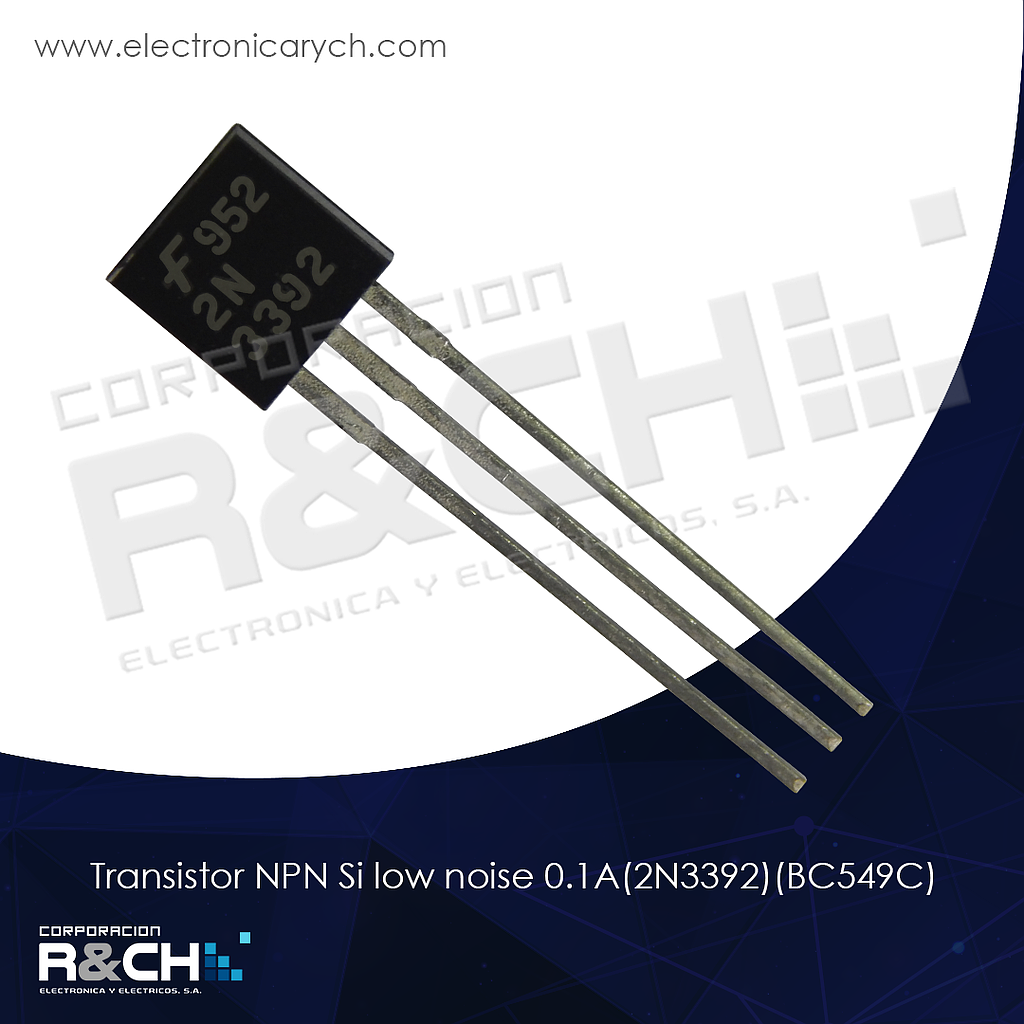 NTE199 transistor NPN Si low noise 0.1A(2N3392)(BC549C)
