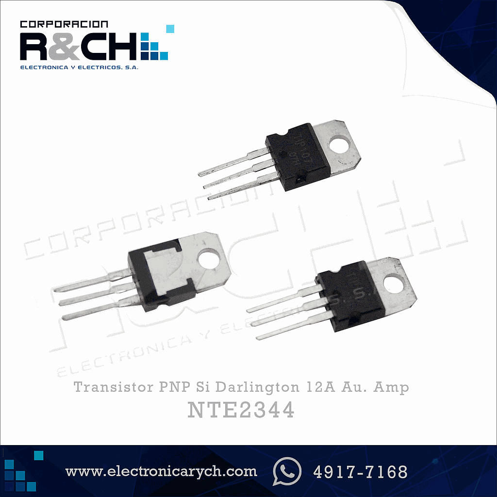NTE2344 transistor PNP Si Darlington 12A Au. Amp