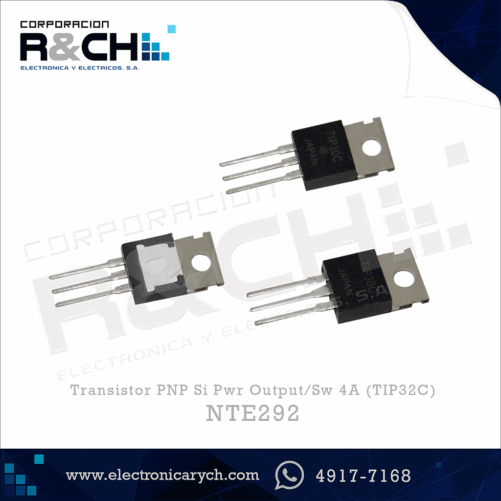 NTE292 transistor PNP Si Pwr Output/Sw 4A (TIP32C)