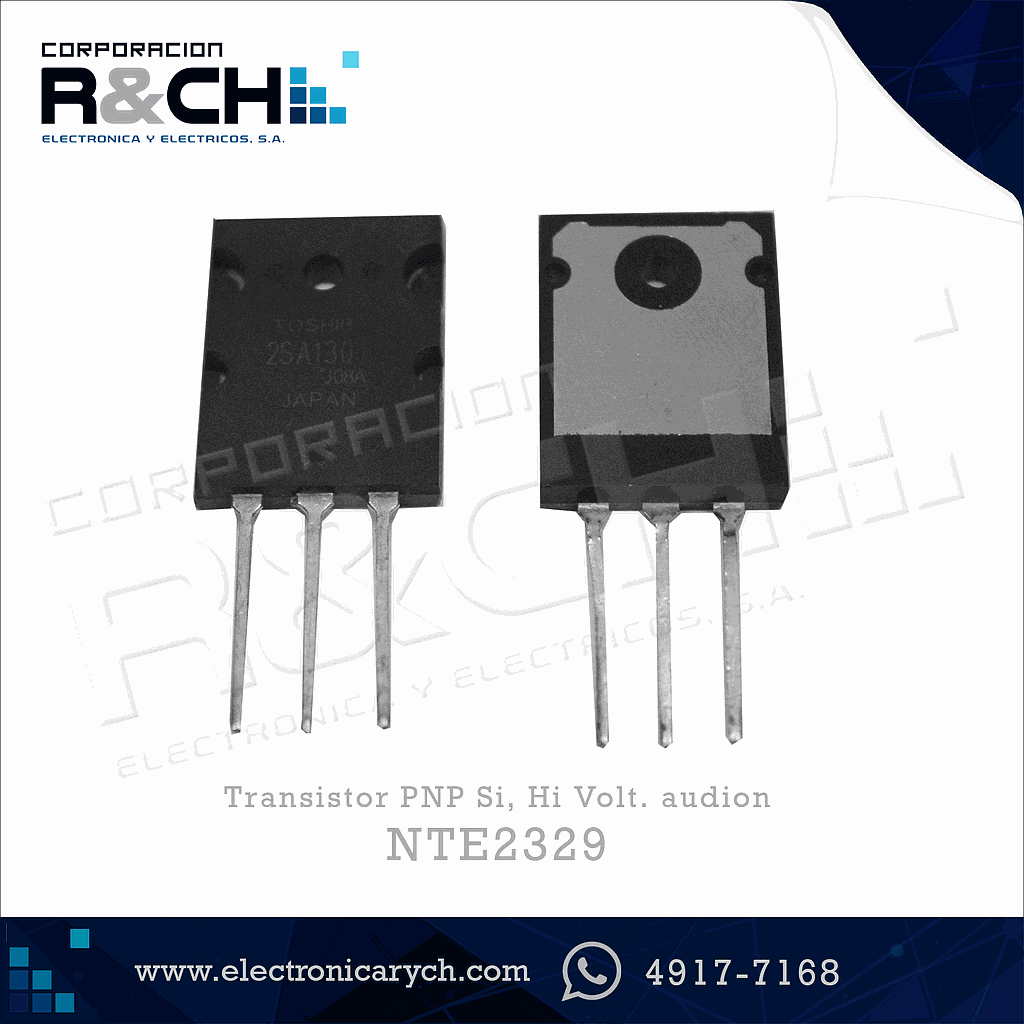 NTE2329 transistor PNP Si, Hi Volt. audion