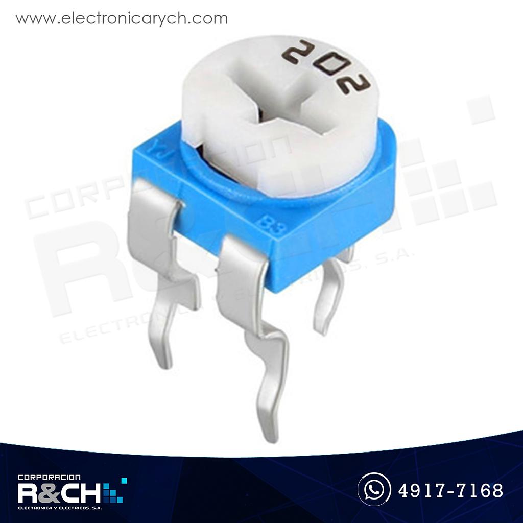 RM65-2K Trimpot 2K ohm 8mm horz.  202