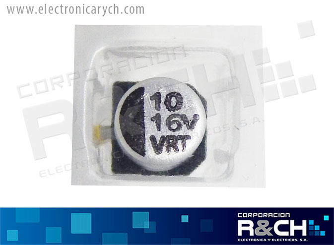 FE-SMD10UF/16 filtro electrolítico aluminio  10uF 16V SMD