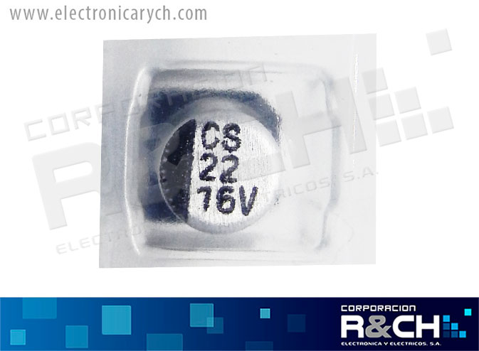 FE-SMD22UF/16 Filtro Electrolítico Aluminio  22uF 16V SMD