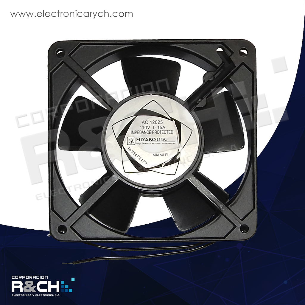 FA-115 ventilador 110V AC  4.7x4.7x1"