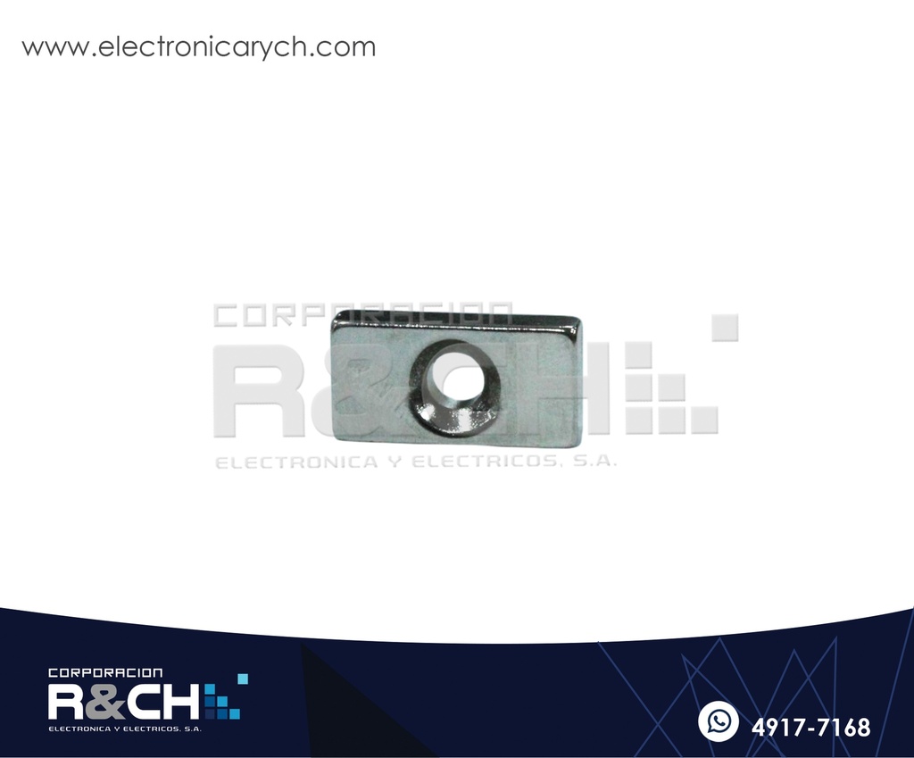 IM-RA Iman Rectangular con Agujero L20xW10xH5-d=5mm