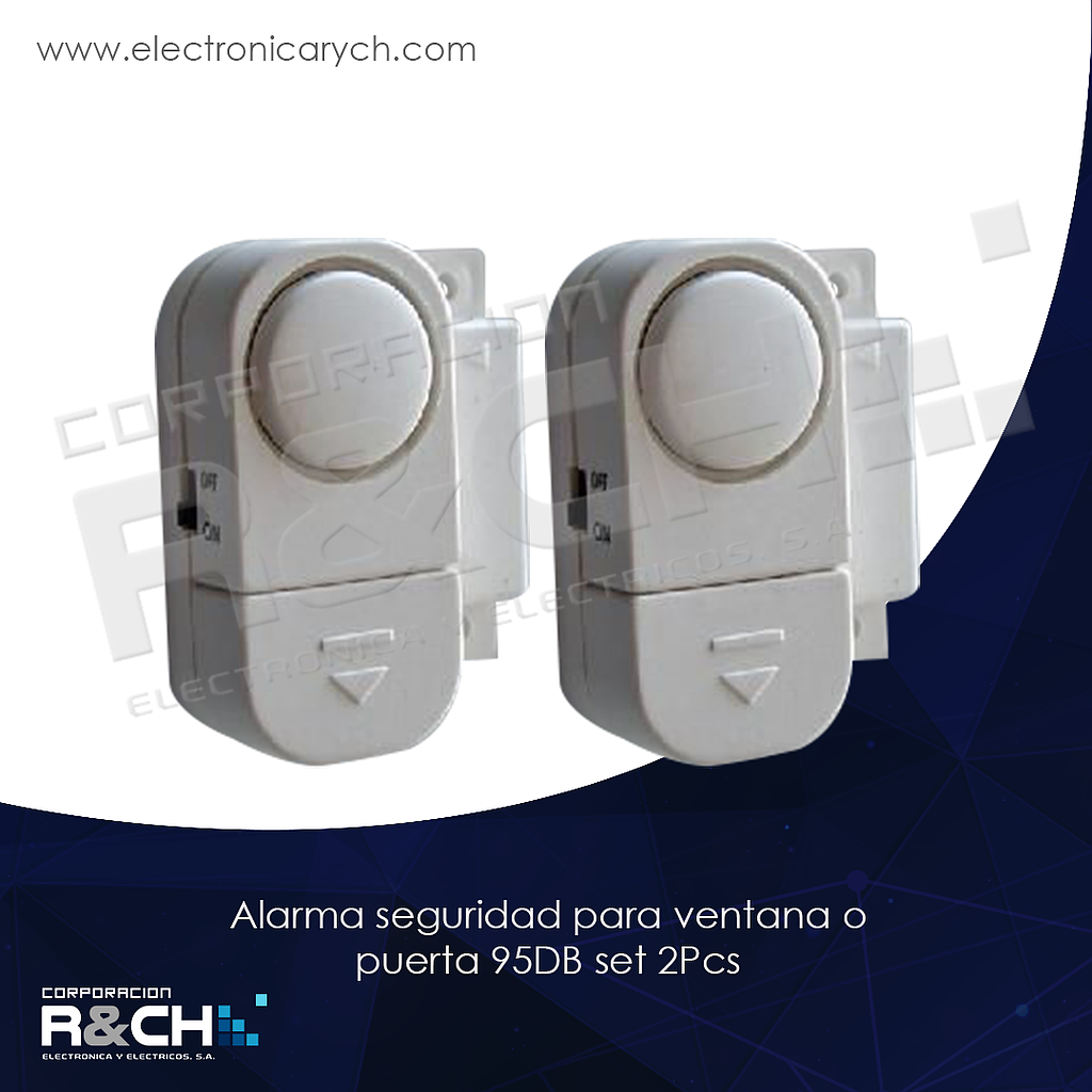 SC-323 alarma seguridad para  ventana o puerta 95DB set 2Pcs