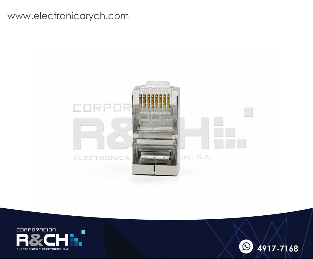CN-RJ45B conector RJ45  blindado compatible cat. 6  y cat. 5
