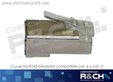 CN-RJ45B conector RJ45  blindado compatible cat. 6  y cat. 5