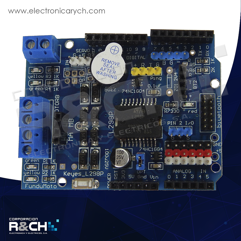 MD-L298P módulo puente H L298P shield para arduino