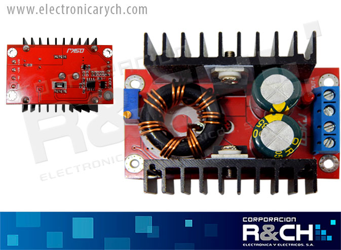 MD-1506 modulo regulador DC-DC 6A, 150W  Vi=10-32, Vo=12-35 step up boost