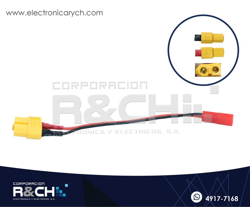 CN-JSXT60F Conector Hembra XT60-JST Para Alimentacion Baterias