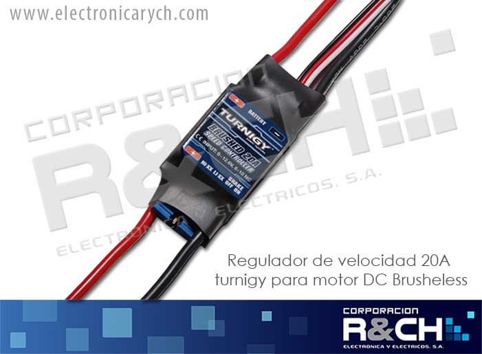 MC-TGY20A regulador de velocidad 20A turnigy para motor DC Brushless