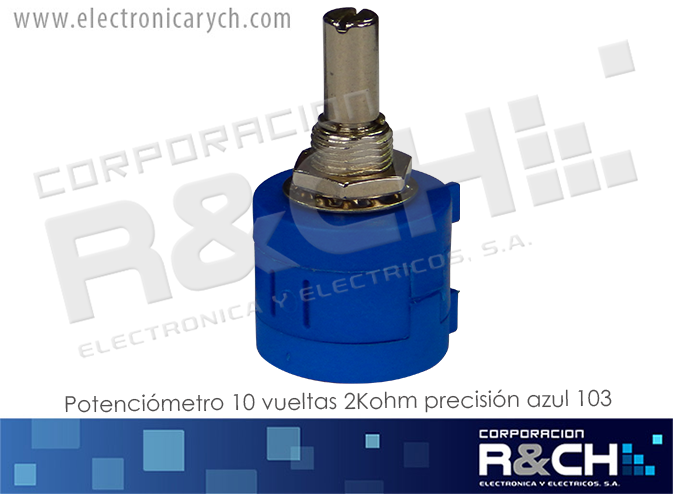 3590S-10K Potenciometro 10 Vueltas 10K Ohm Precision Azul 103