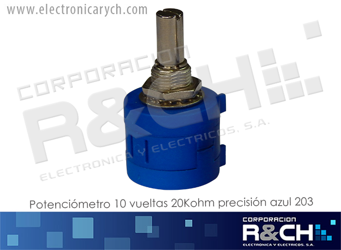 3590S-20K potenciometro 10 vueltas 20Kohm precision azul 203