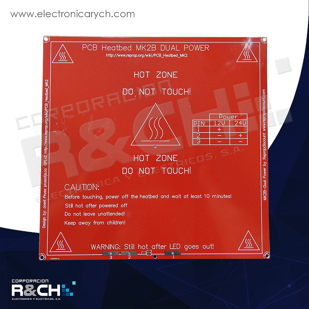 PC-CI3D placa climatizadora para impresora 3D 21x21cm (8.5"x8.5" MK2B