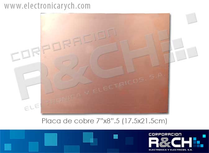PC-C6.5D placa de cobre 7"x8.5" (17.5x21.5cm) doble cara baquelita