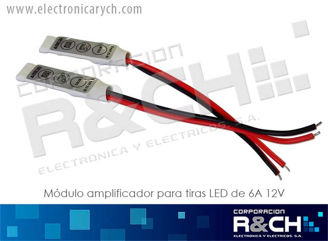 MD-AF6A Modulo amplificador para tiras LED 6A 12V compatible 5050/3528 RGB