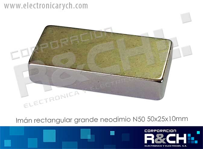 IM-50RN iman rectangular grande neodimio N50 50x25x10mm