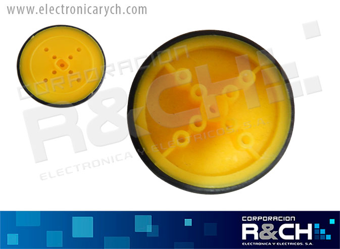 RD-41 rueda plastica goma diametro 41mm ancho 3mm amarilla