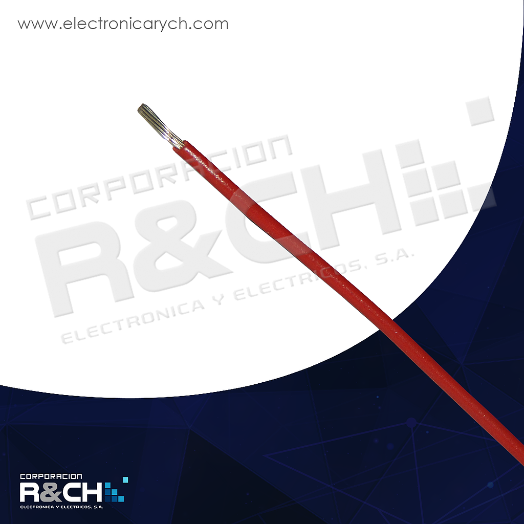 CB-20R cable 1 mt calibre 20 rojo estañado
