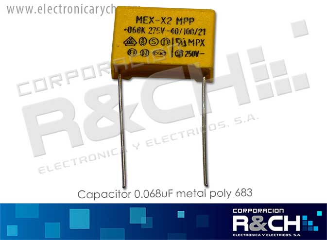 CC-0.068U/275 capacitor 0.0685uF metal poly  683
