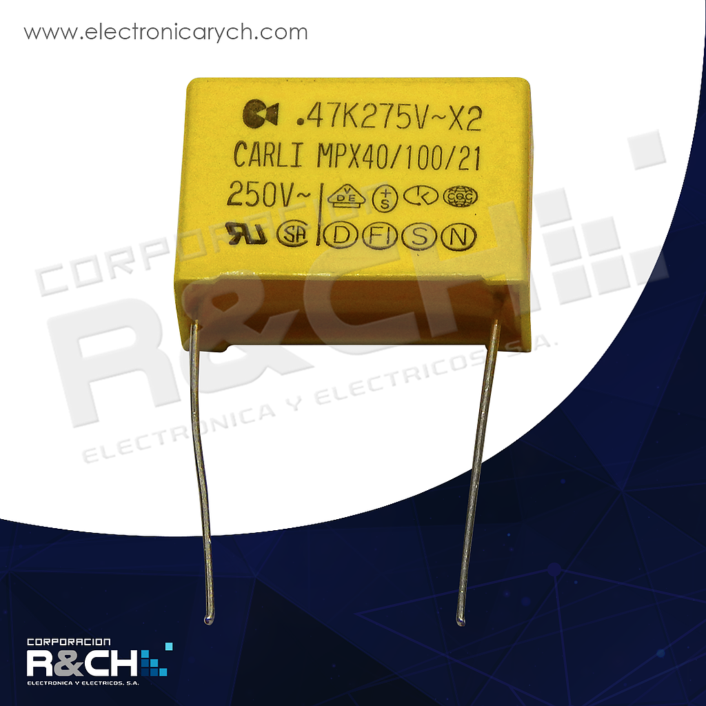 CC-0.47U/275 capacitor 0.47uF metal poly 474 275VA 470nF