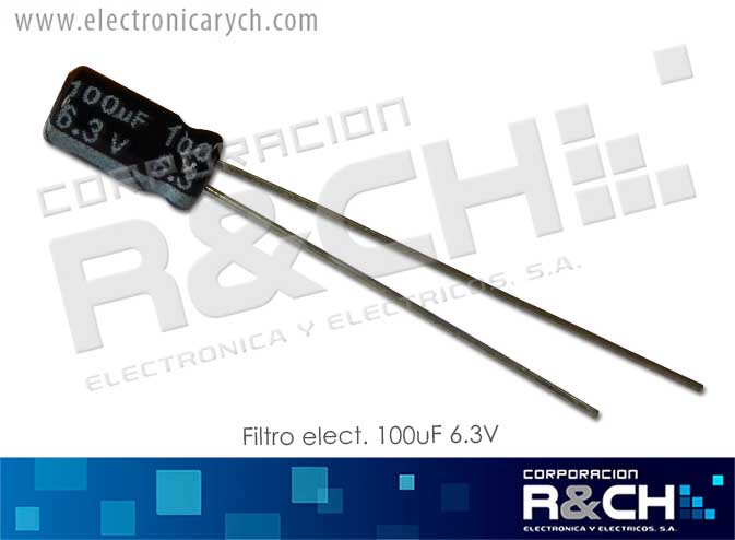 FE-100U/6.3 Filtro Electrolitico 100uF 6.3V