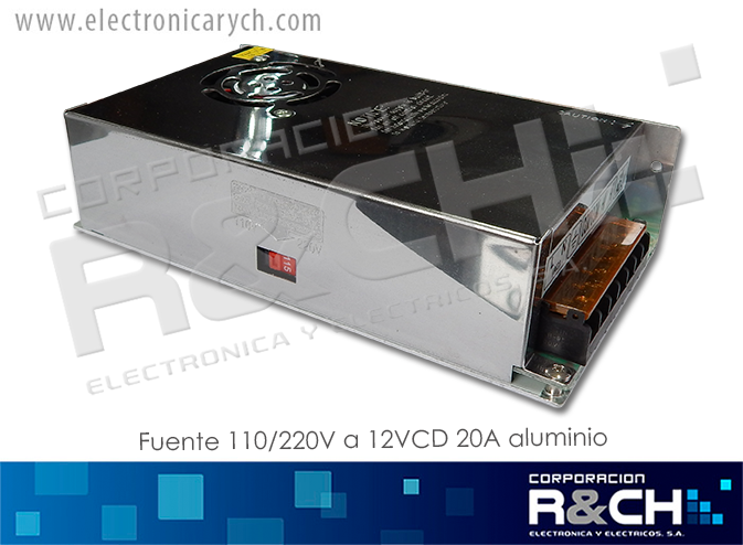 FE-1220A Fuente 12V 20A Aluminio