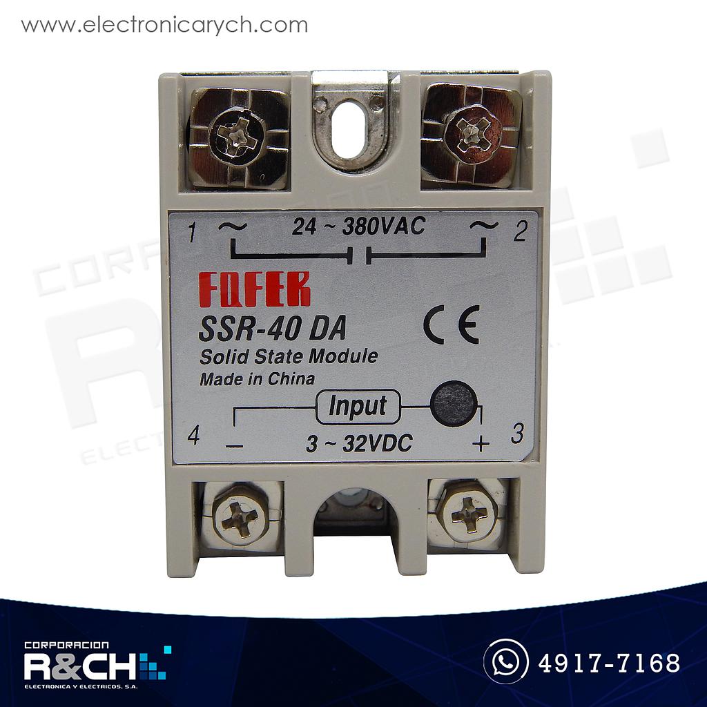 RL-SSR40DA Relay de Estado Sólido 40A 3-32VDC 24-380VAC