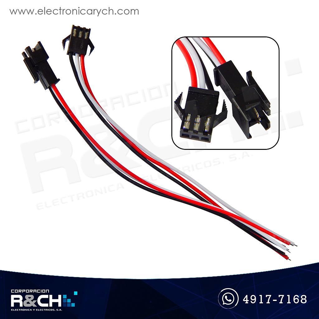 CN-JSTP Conector JST con cable F-M par, negro, ideal para tiras led 15cm c/u
