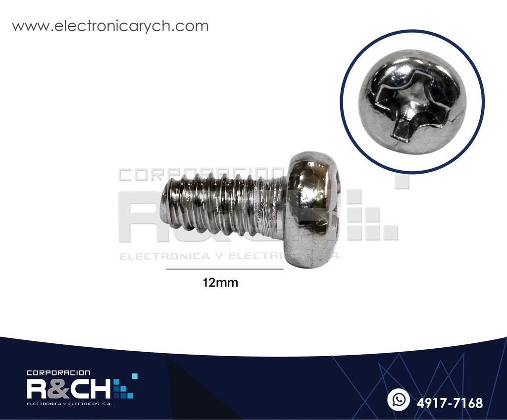 TOR-R316 Tornillo M3x16mm Cabeza Redonda