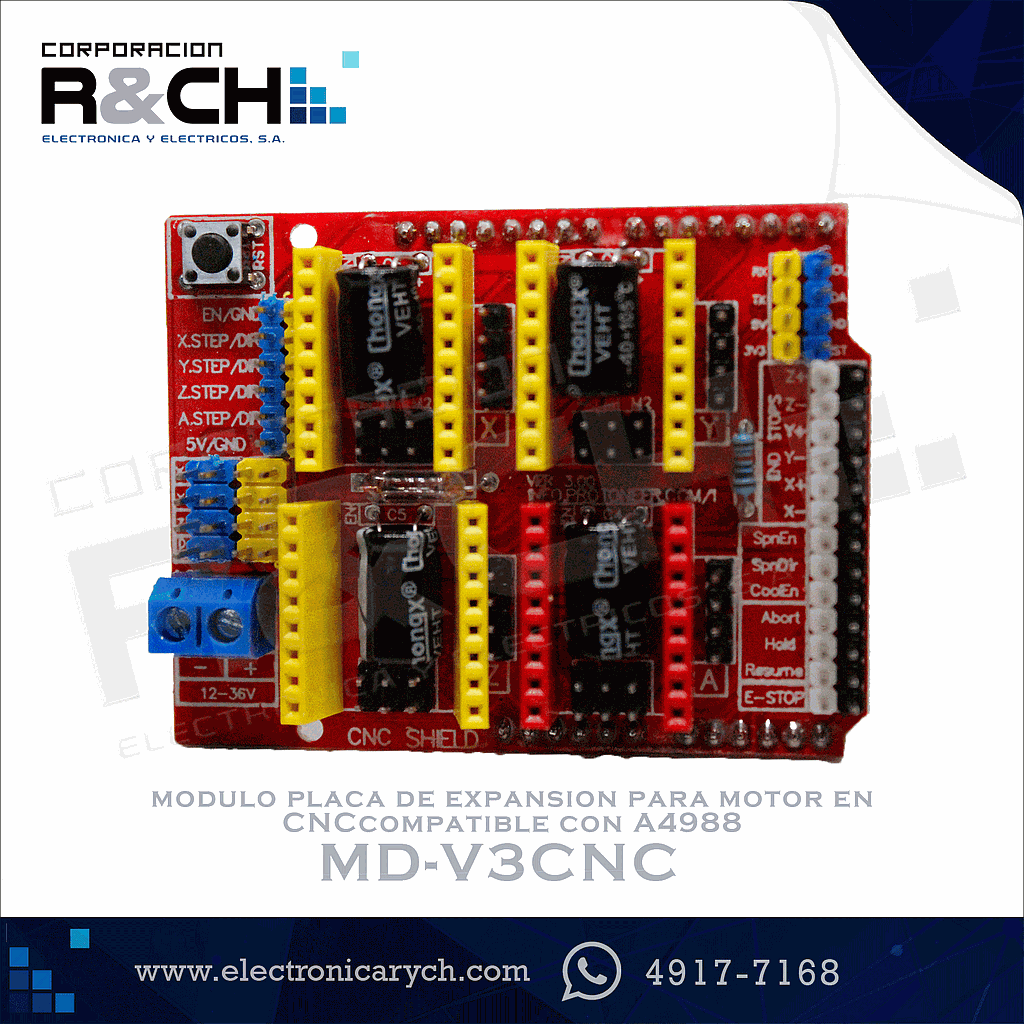 MD-V3CNC modulo placa de expansion para motor en CNCcompatible con A4988