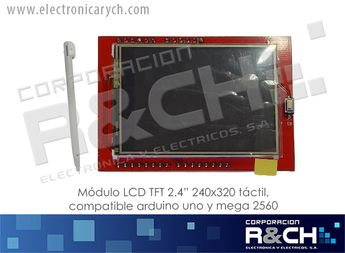 MD-24TFT Modulo LCD TFT 2.4" 240x320 Tactil, Compatible arduino uno y mega 2560