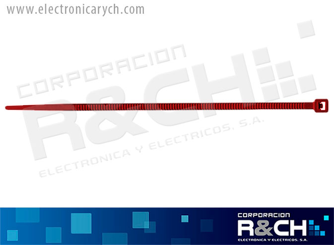 HM-CT-1R cincho plastico 7.5" rojo 100 unidades