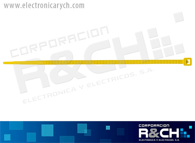 HM-CT-1Y cincho plastico 7.5" amarillo 100 unidades