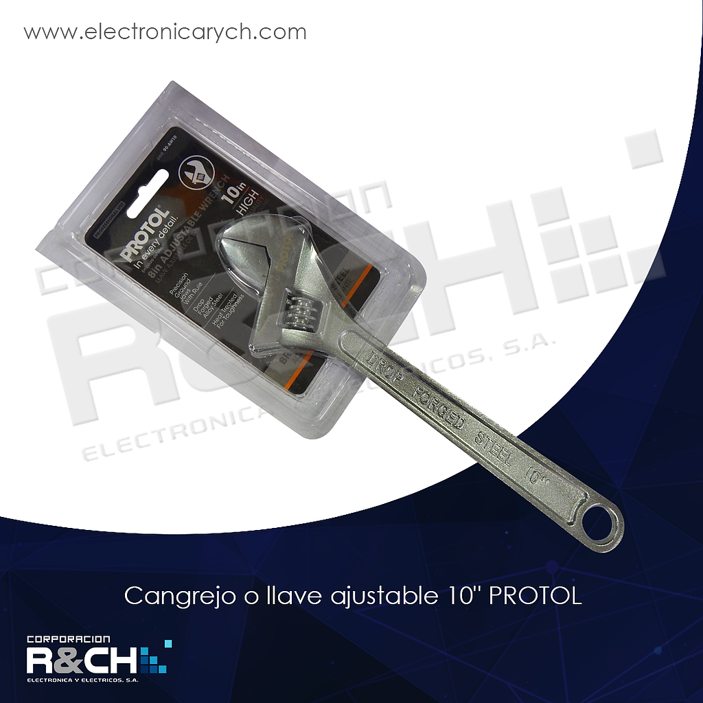 HM-90AW-10 cangrejo o llave ajustable 10" PROTOL