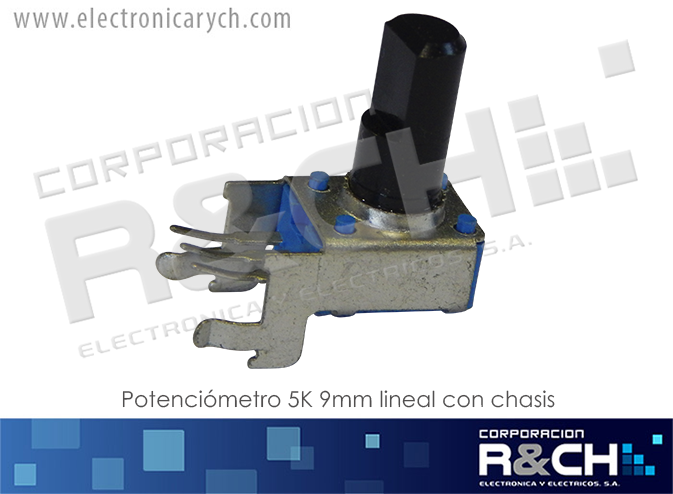 RV09-5K potenciometro 5K 9mm lineal con chasis