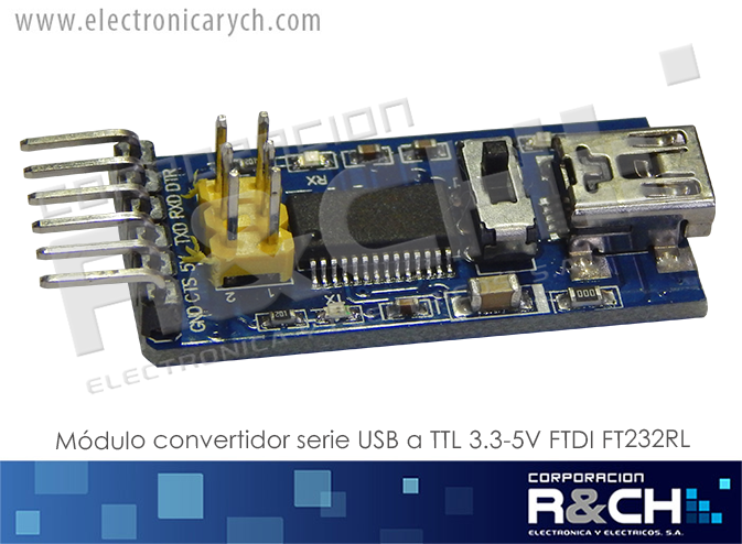 MD-FTDI232RL modulo convertidor serie USB a TTL 3.3-5V  FTDI FT232RL