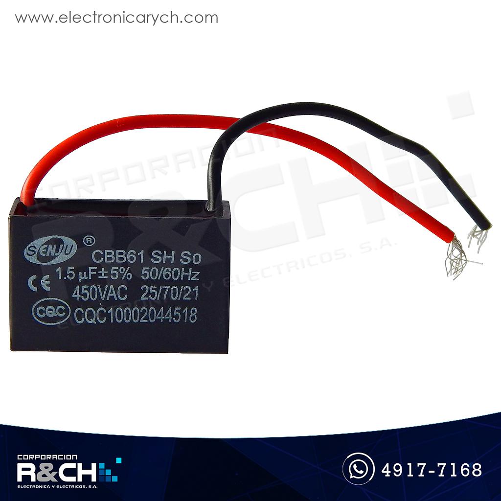CBB61-1.5UF Capacitor 1.5uF 450V AC CBB61 para ventilador